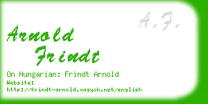 arnold frindt business card